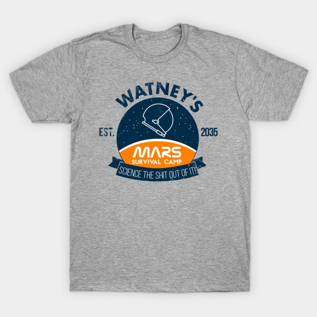 Watney's martian survival camp T-Shirt by Hoppo